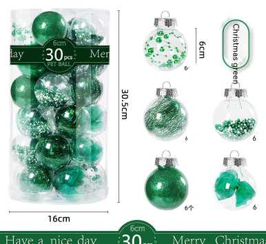 Christmas Transparent Plastic Ornaments