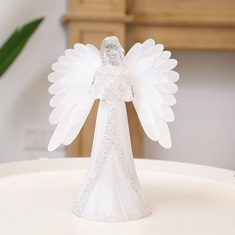 Colorful Lights Christmas Angel Ornaments