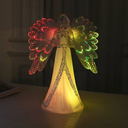 Colorful Lights Christmas Angel Ornaments