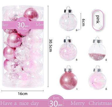 Christmas Transparent Plastic Ornaments