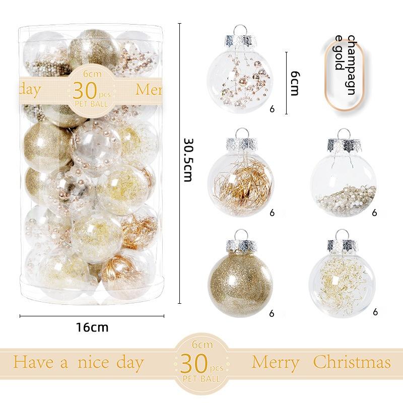 Christmas Transparent Plastic Ornaments