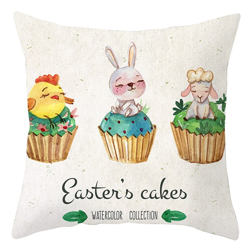 Easter Pillowcase Short Plush Cushion