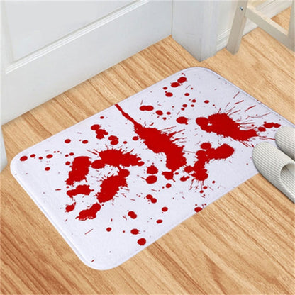 Halloween Blood Footprint Door Mat