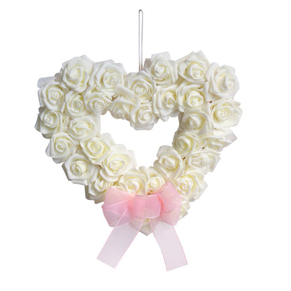 White Heart Rose Garland