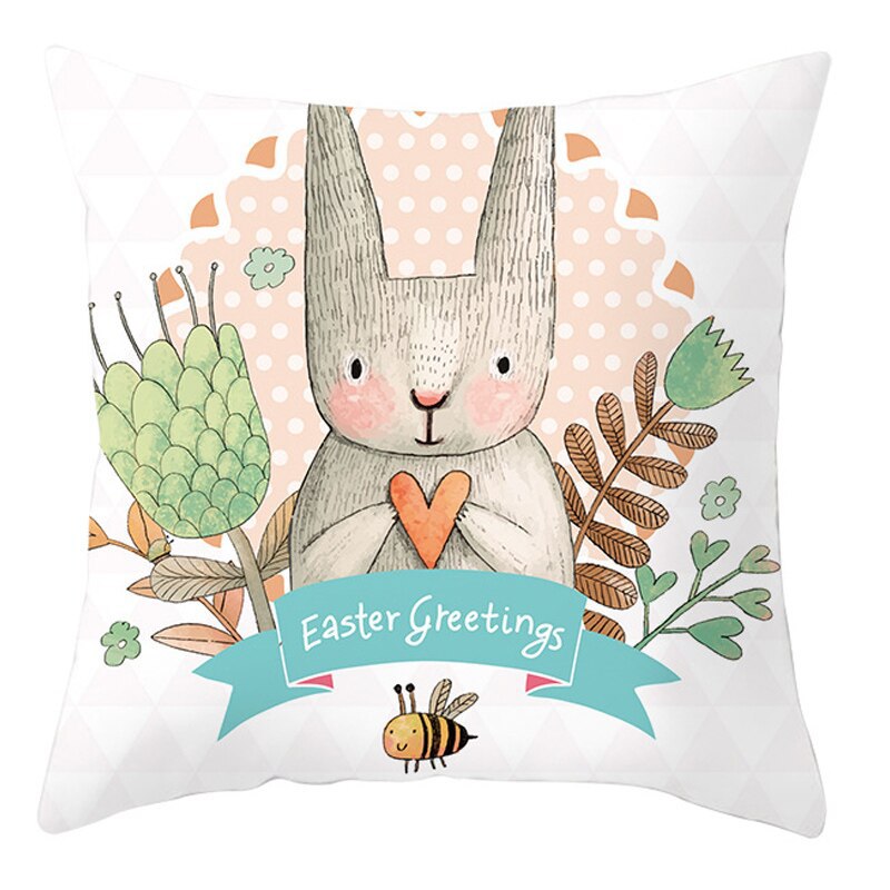 Easter Pillowcase Short Plush Cushion