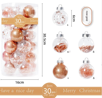 Christmas Transparent Plastic Ornaments