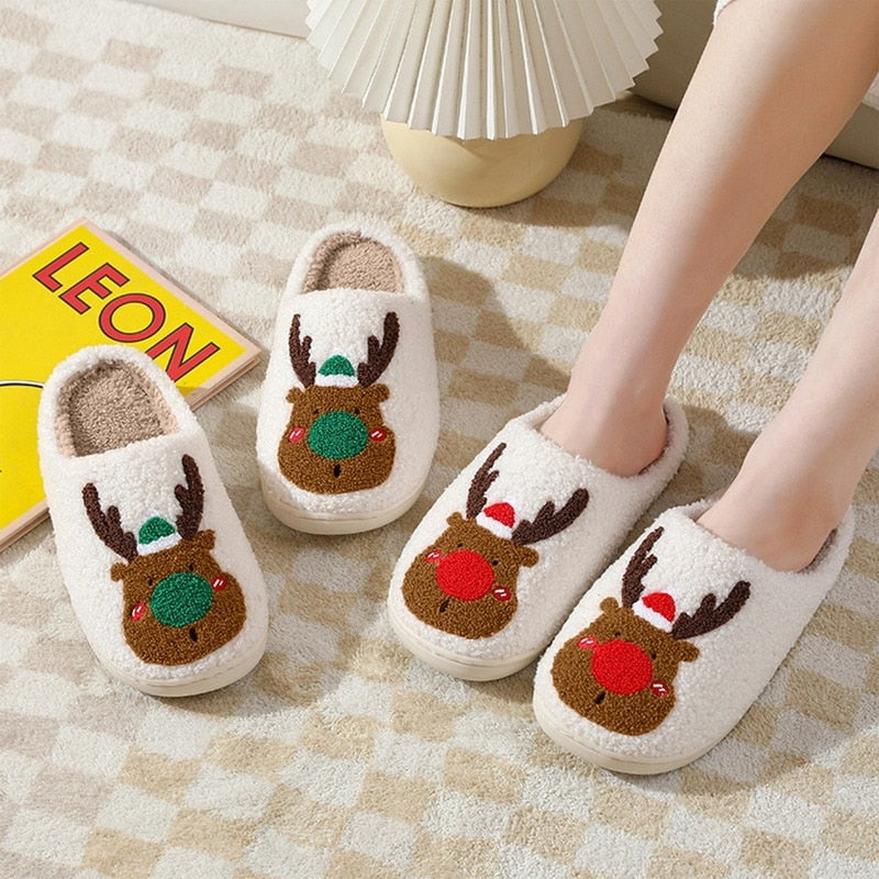 Christmas Couples Cotton Slippers