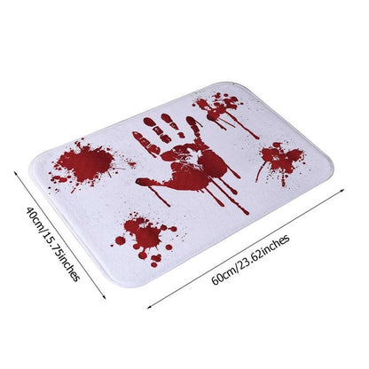 Halloween Blood Footprint Door Mat