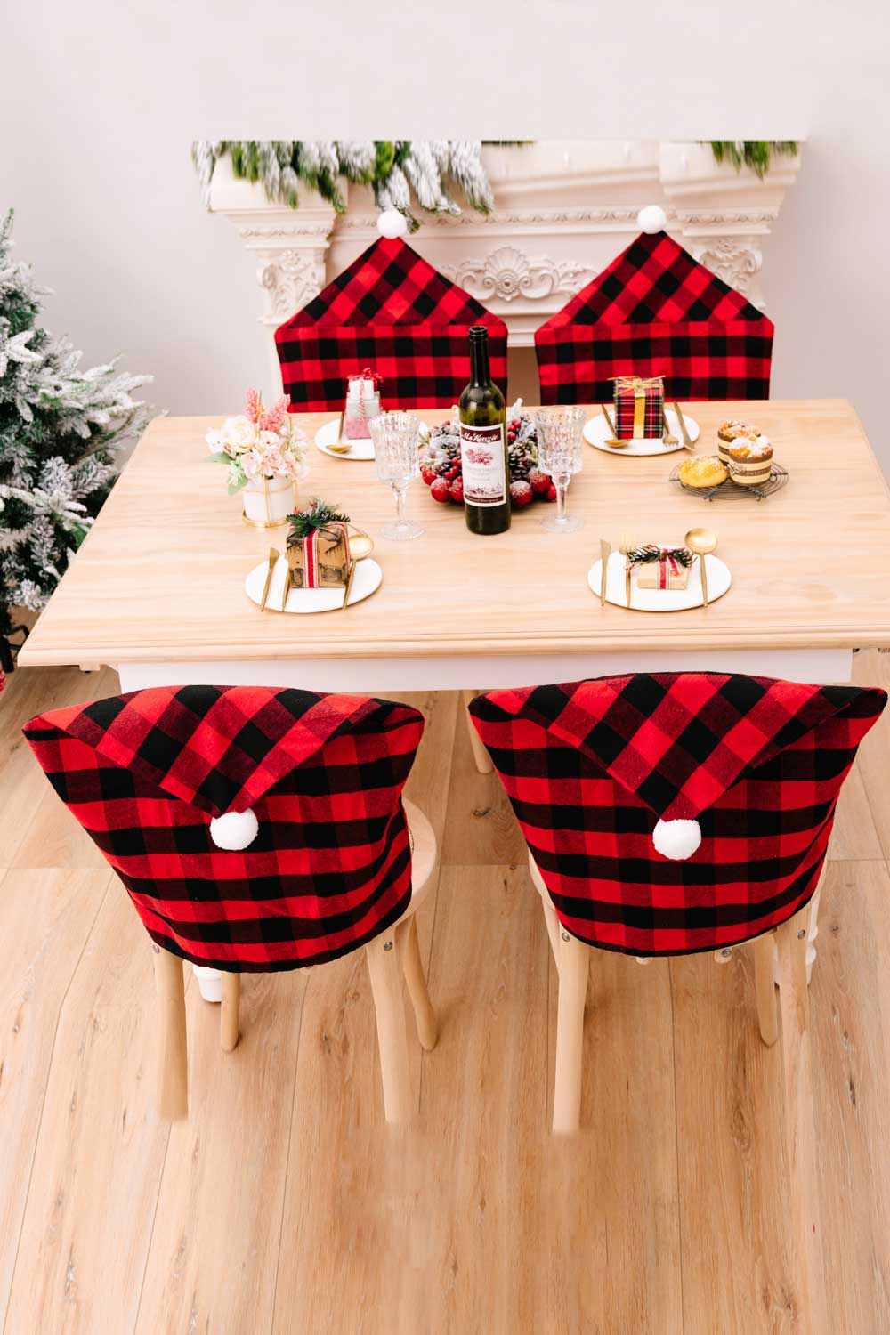 Holiday Plaid Chair Covers