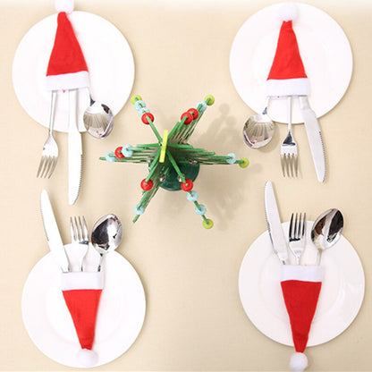 Santa Hat Silverware Covers