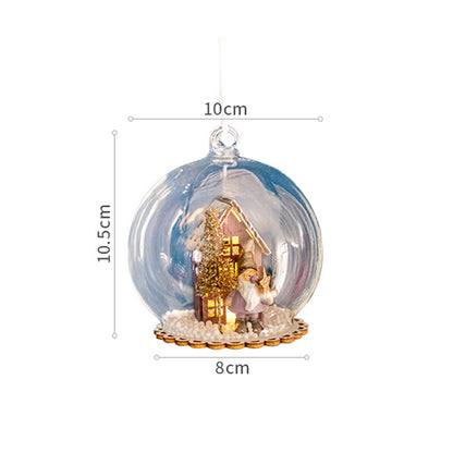 Christmas Microlandscape Glass Ball Ornament