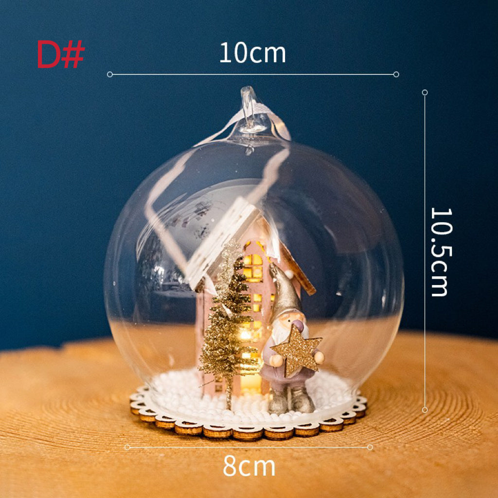 Christmas Microlandscape Glass Ball Ornament