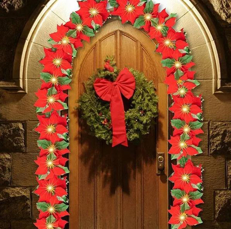 Christmas Flowers Garland