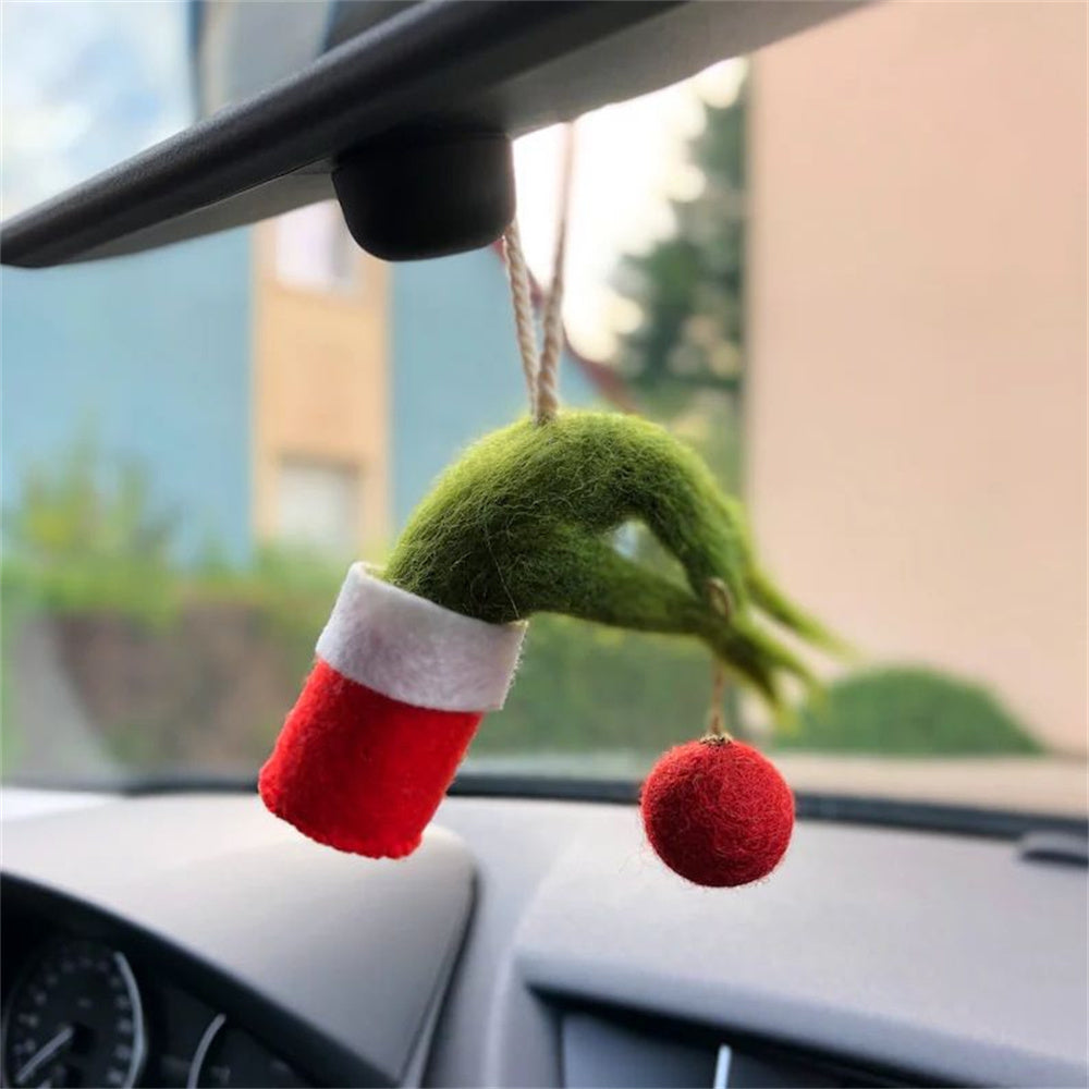 Green Furry Arm Car Charms