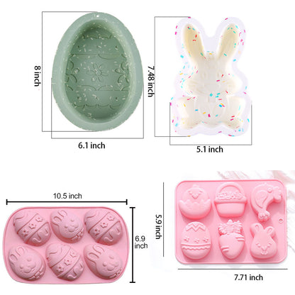 3D Easter Silicone Molds (6 PCS)