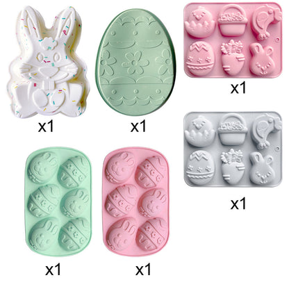 3D Easter Silicone Molds (6 PCS)