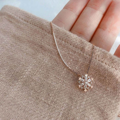 Snowflake Womens Pendant Necklace