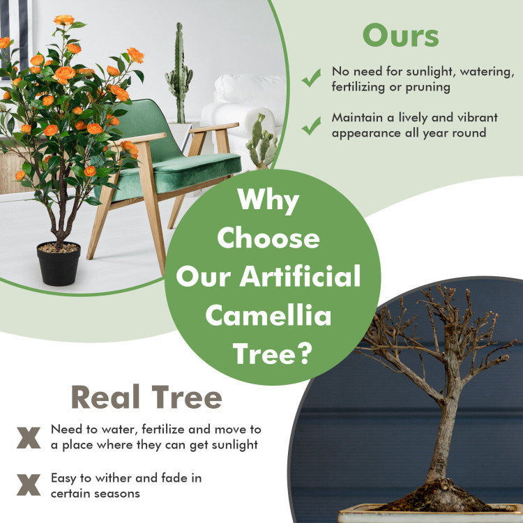 Artificial Camellia Tree