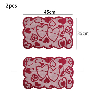 Heart Table Runner &  Placemats