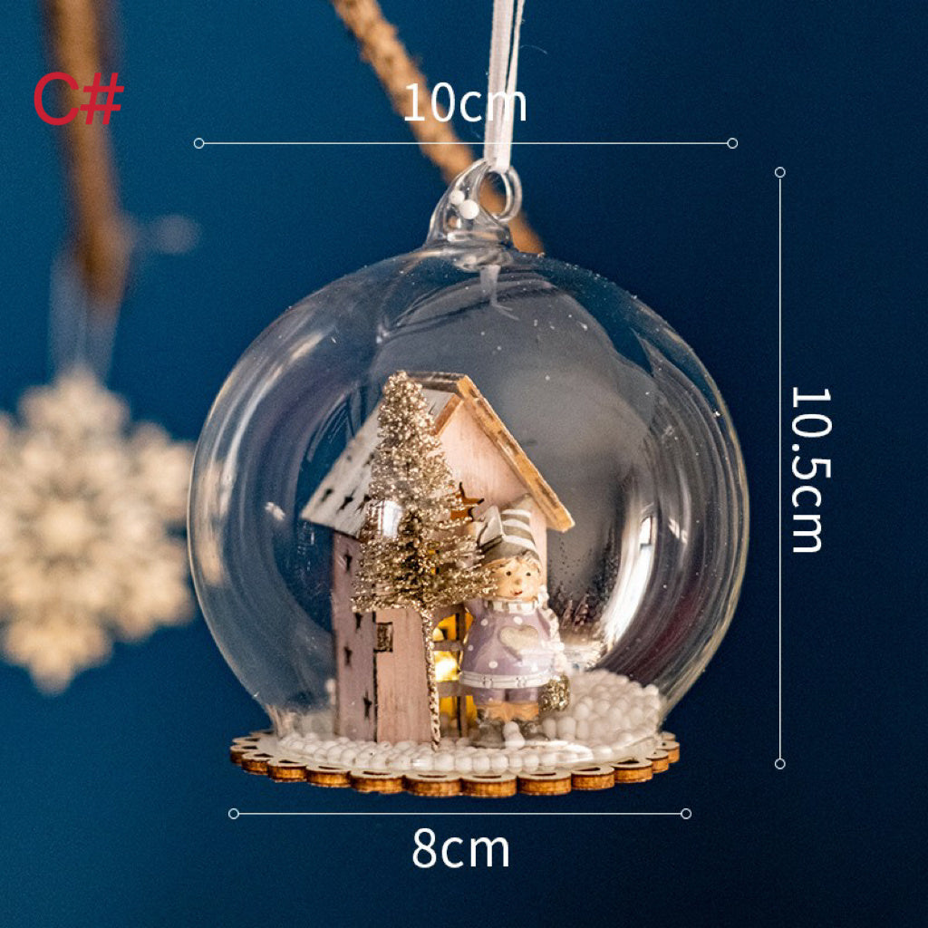 Christmas Microlandscape Glass Ball Ornament