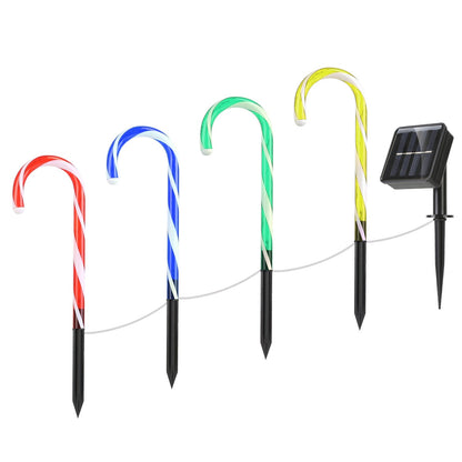 Solar Christmas Candy Cane Light IP55 Waterproof Stake Light