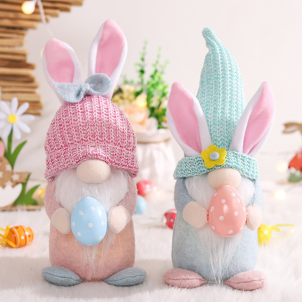 Gnome Easter Bunny Plush Dolls (2Pcs.)