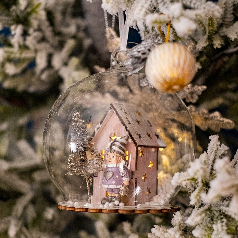 Christmas Microlandscape Glass Ball Ornament