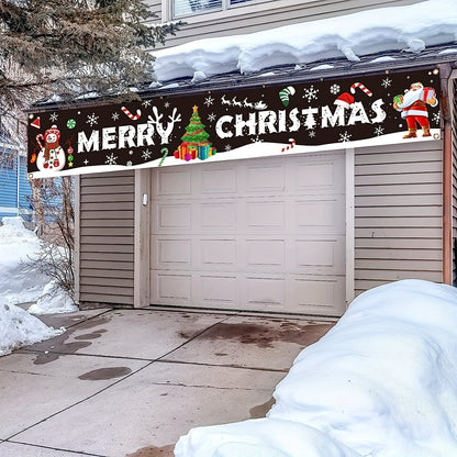 Festive Large Merry Christmas Banner