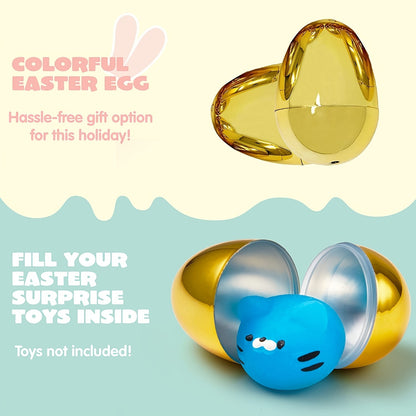 2.3" Fillable Golden Easter Eggs (18pcs)