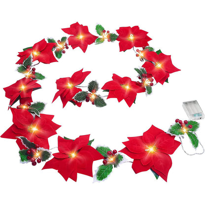 Christmas Flowers Garland