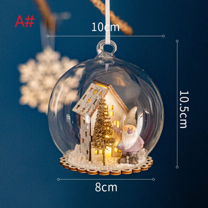 Christmas Microlandscape Glass Ball Ornament