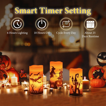 Halloween Flameless Candel Set