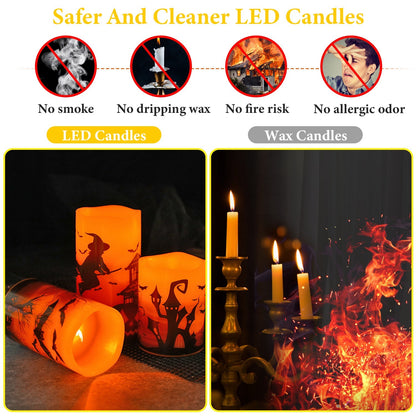 Halloween Flameless Candel Set