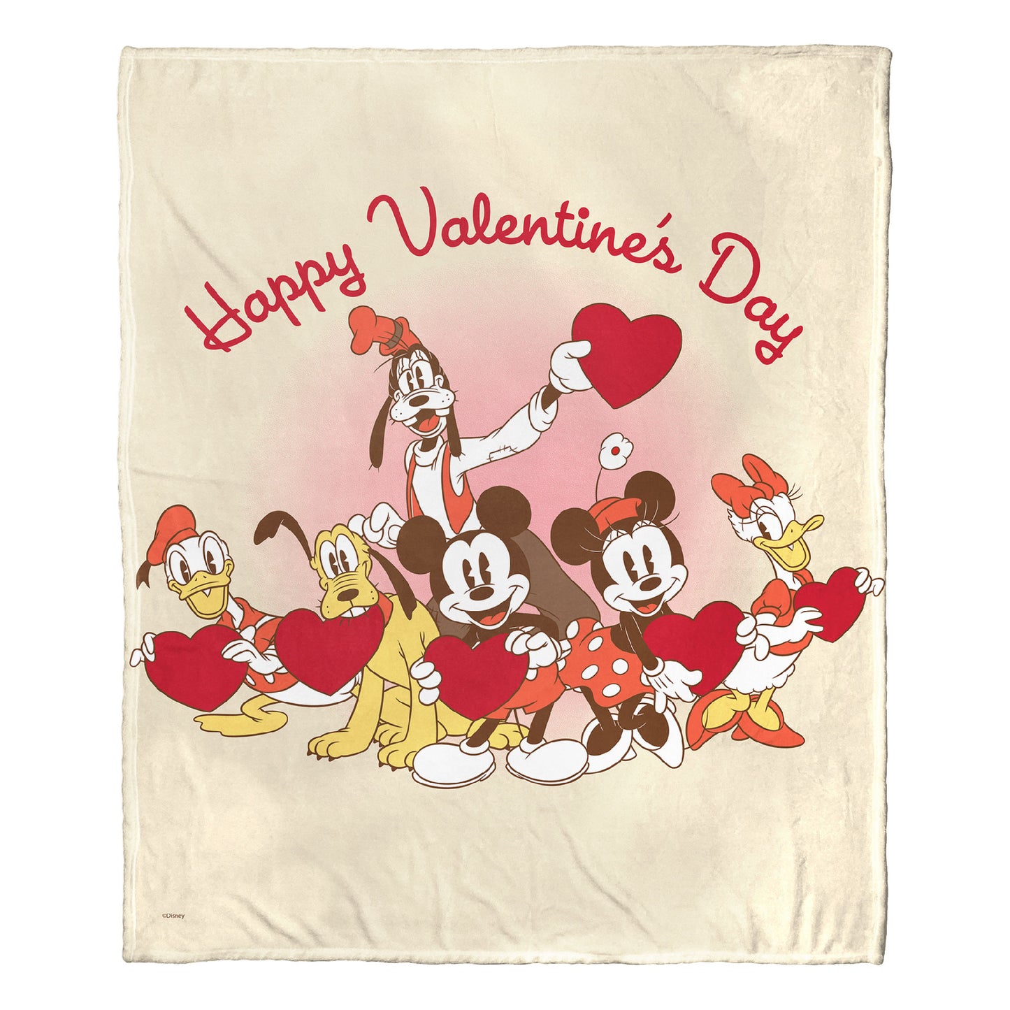 Mickey & Friends; Happy Valentine's Day Throw Blanket