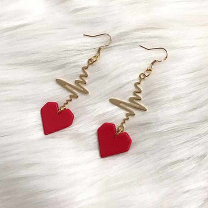 Heartbeat Dangle Earrings