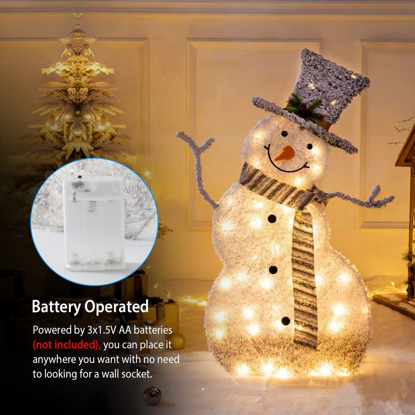 LED Christmas Snowman Decoration