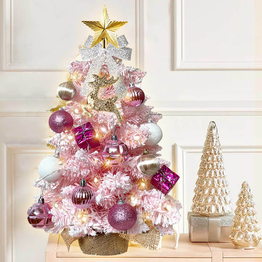 Pink Tabletop Christmas Tree