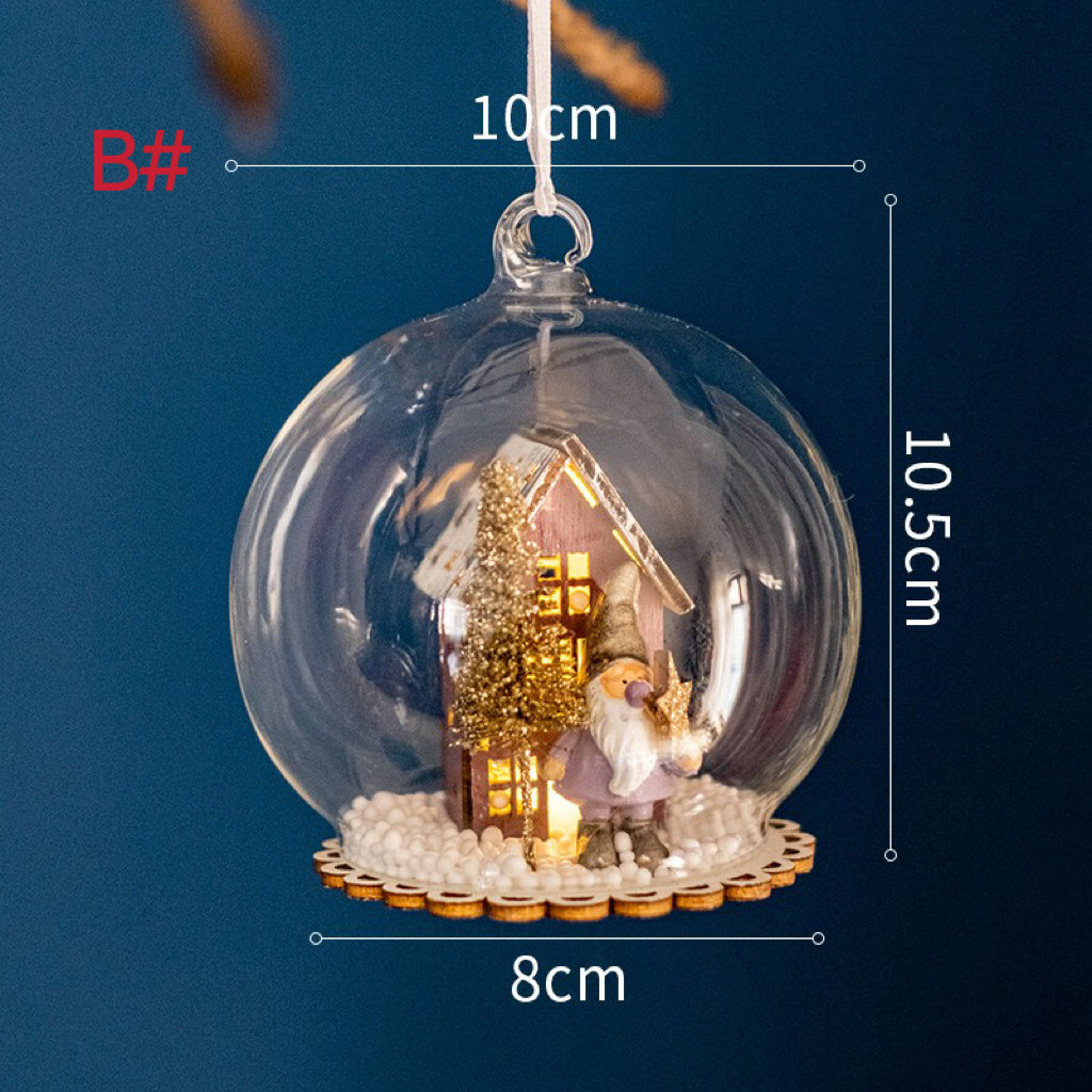 Christmas Microlandscape Glass Ball Ornament