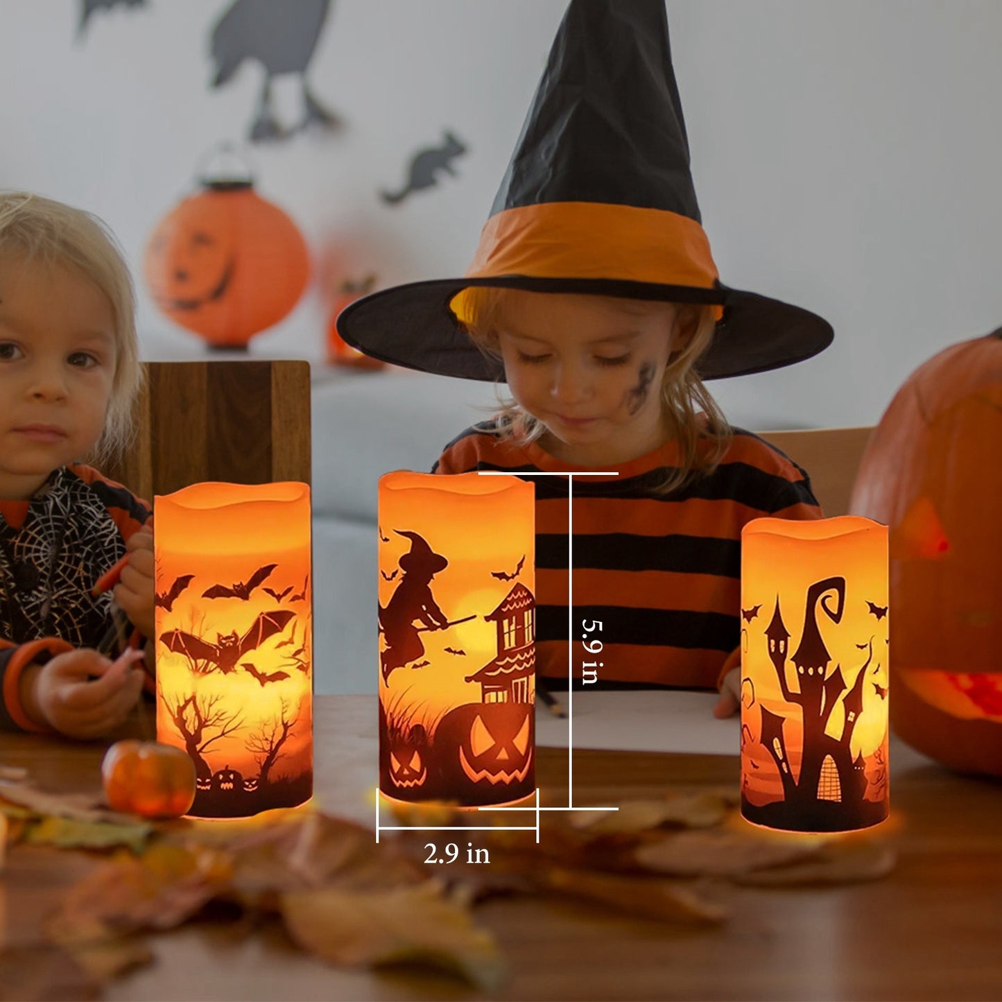 Halloween Flameless Candel Set