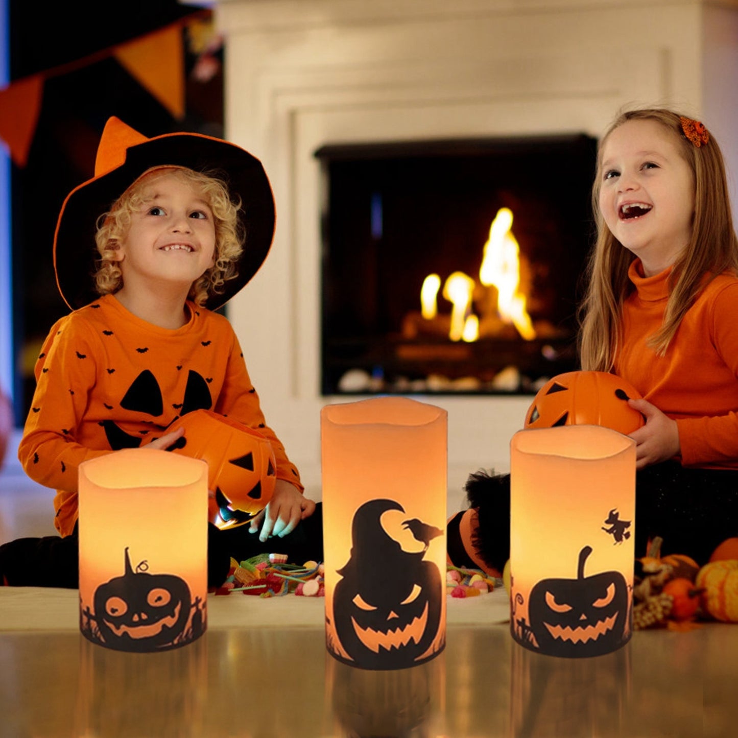 Halloween Flameless Candel Set