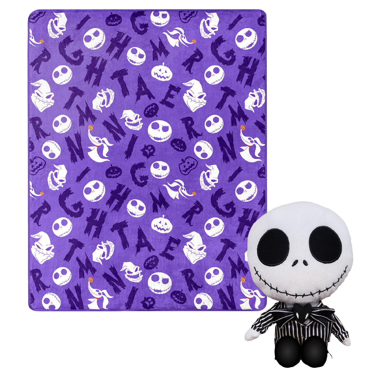 Nightmare Before Christmas; Character Hugger Pillow & Silk Touch Throw