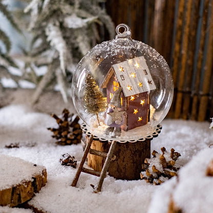 Christmas Microlandscape Glass Ball Ornament