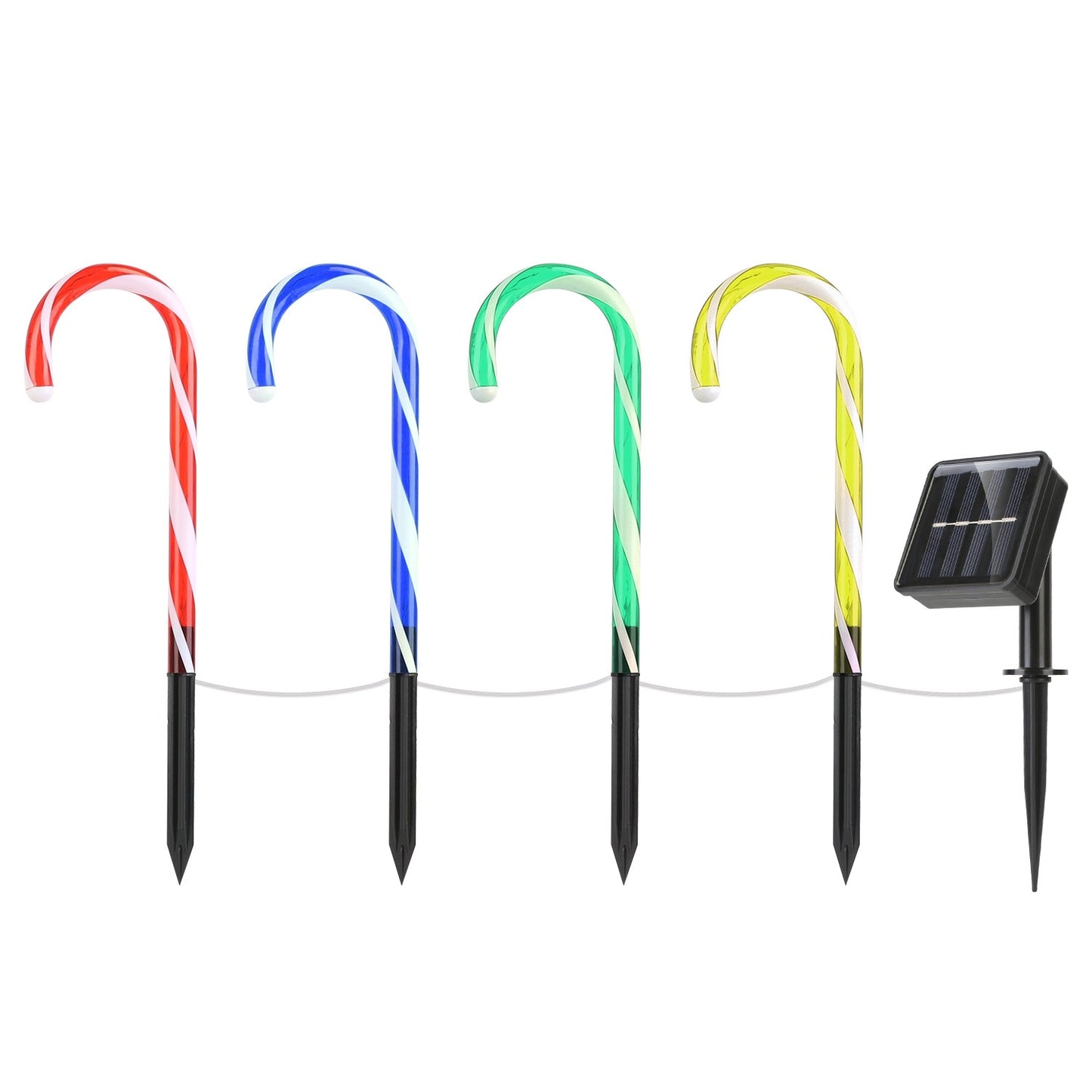 Solar Christmas Candy Cane Light IP55 Waterproof Stake Light